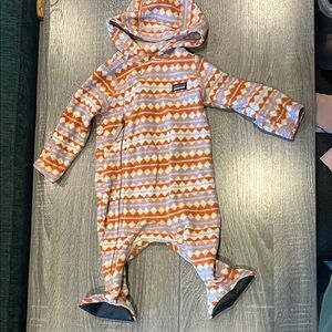 Patagonia Fleece Orange, Purple, Pink and White Footies One Piece